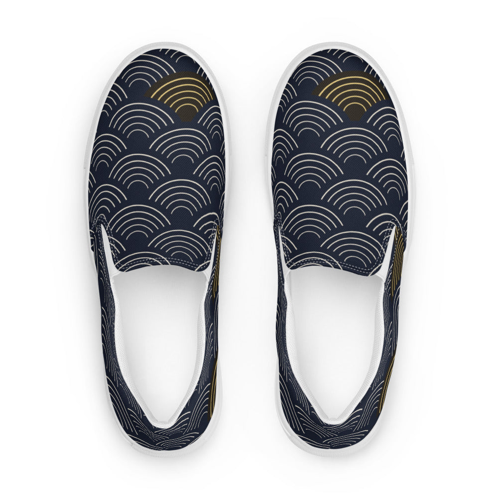 Zapatillas Slip-On Seigaiha Real hombre — par de frente