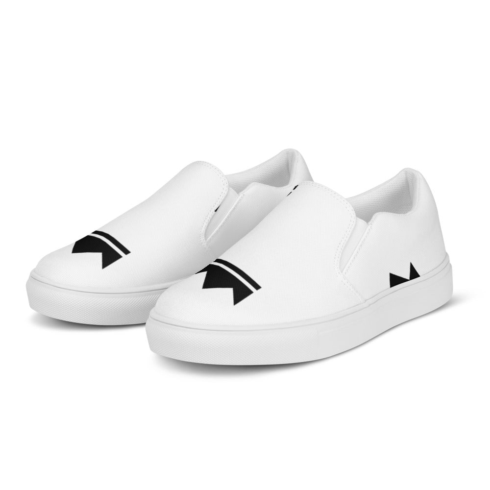 Street Royalty | Zapatillas Slip-On Hombre — Crown Monogram Blancas