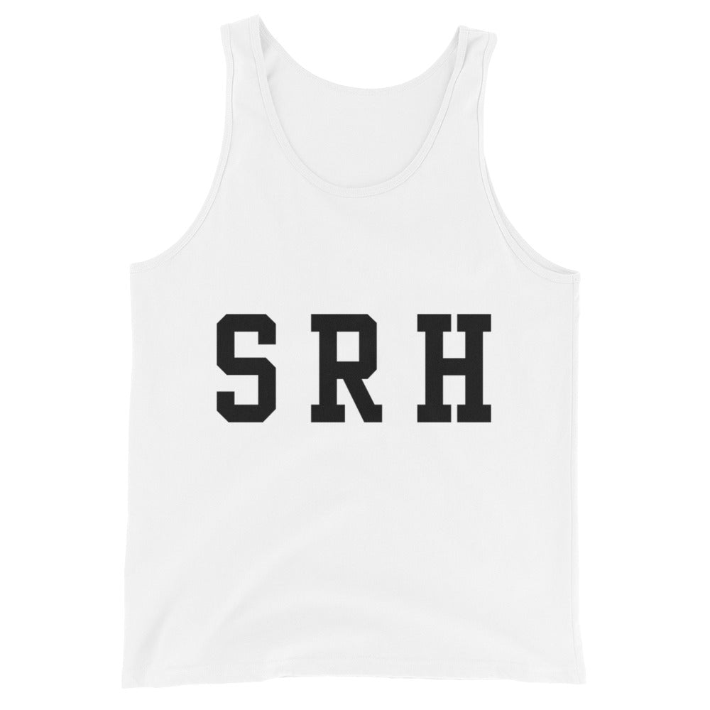 Camiseta de Tirantes SRH Varsity color blanco, vista plana