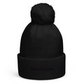 Street Royalty | Beanie Pom-Pom Negro Bordado