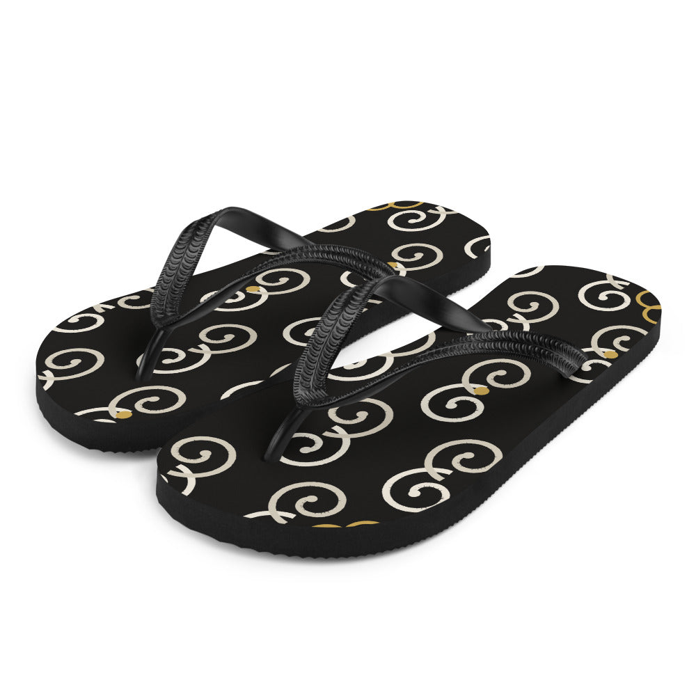 Chanclas Forja con celosía de hierro y oro — vista frontal