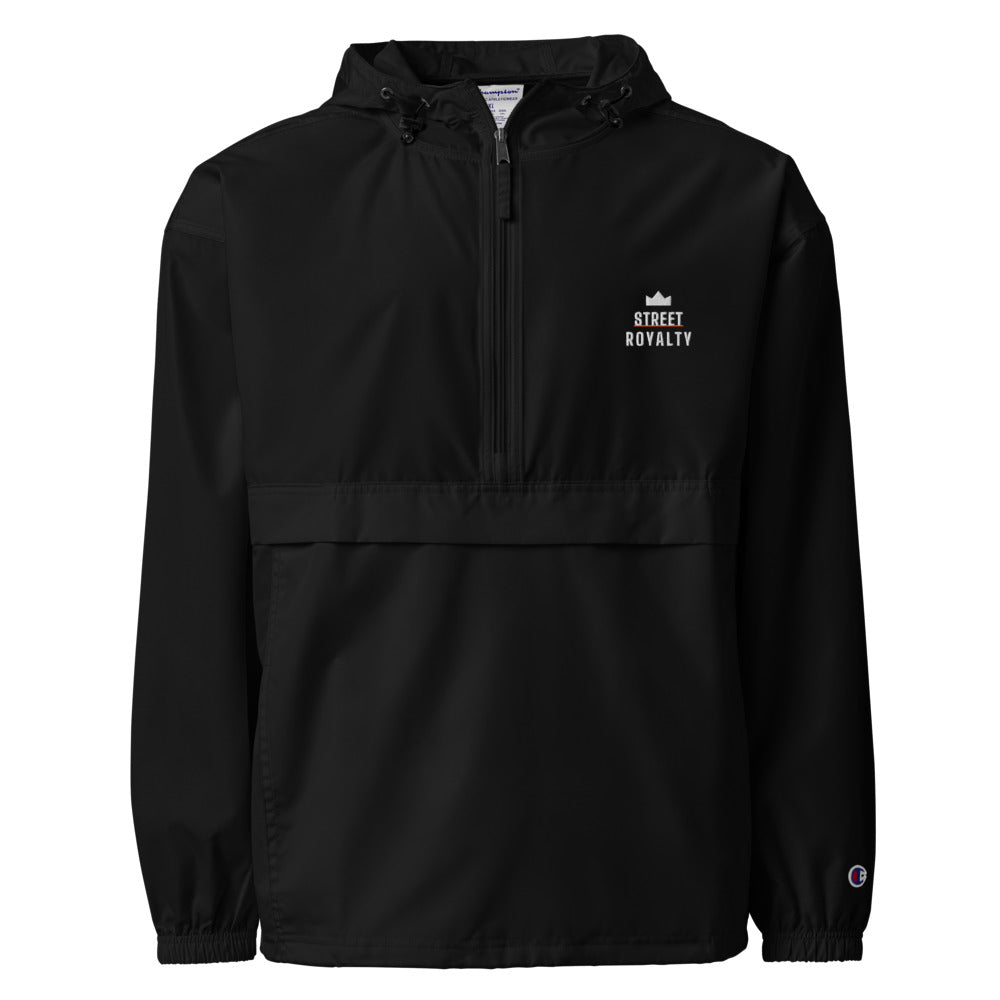 Chaqueta Anorak Champion Negra con logo Street Royalty bordado