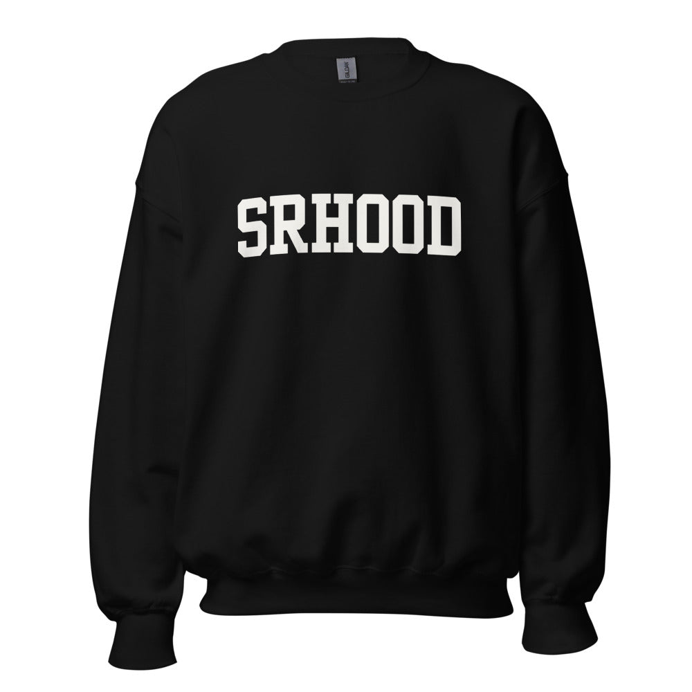 Sudadera Wordmark negra, vista frontal, pecho central