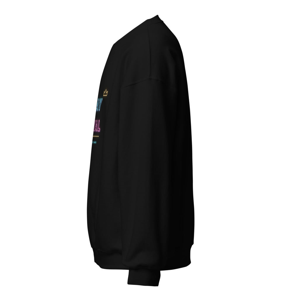 Sudadera Neón Stay Royal — perfil izquierdo