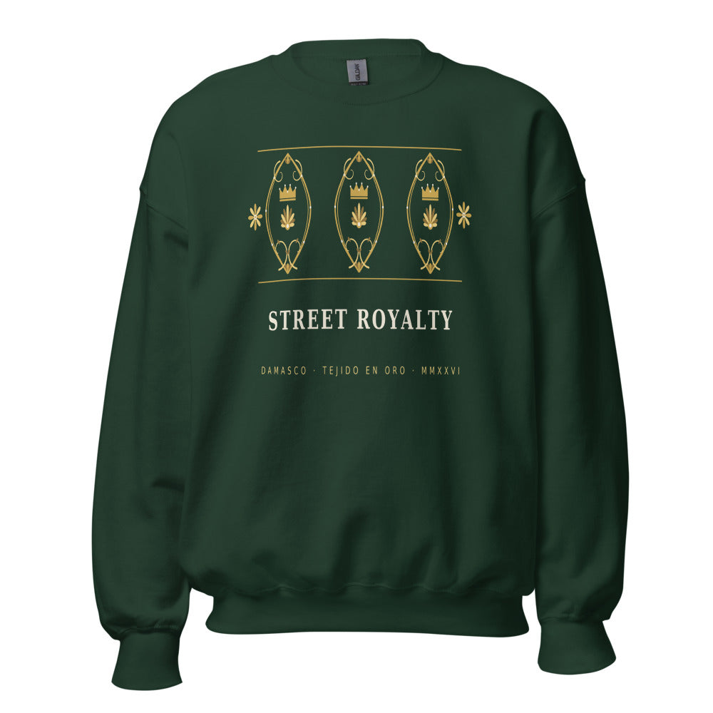 Sudadera Damasco Real verde botella — frontal