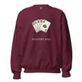 Sudadera Escalera Real granate — frontal