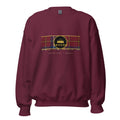 Sudadera granate con banda de tartán y medallón coronado — Tartán Real SRHOOD