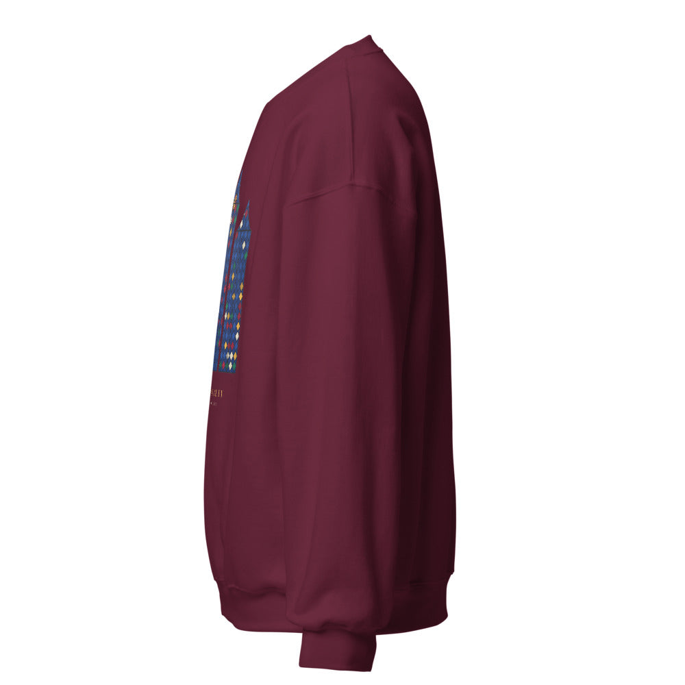 Sudadera Vidriera Real — perfil izquierdo