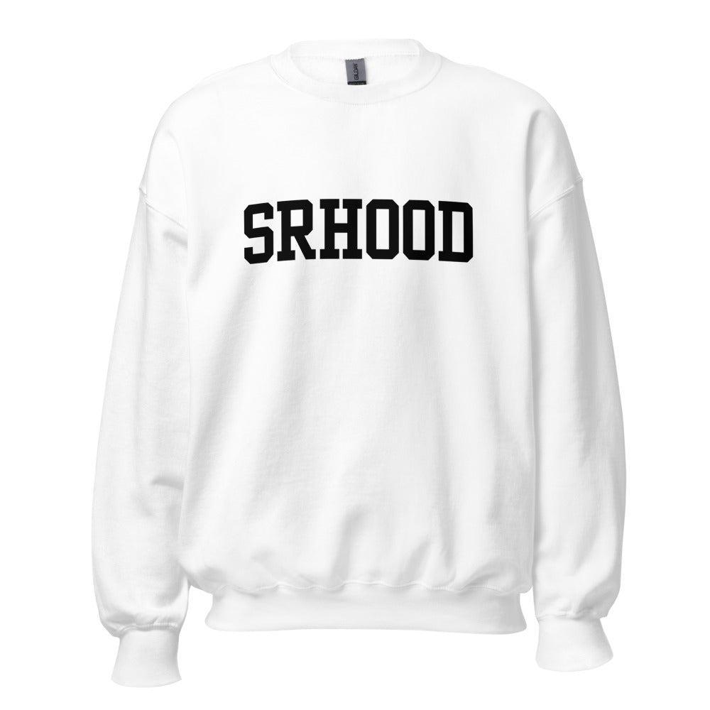 Sudadera Wordmark blanca, vista frontal, pecho central