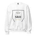 Sudadera Crest SRH blanca, vista frontal, escudo pecho central