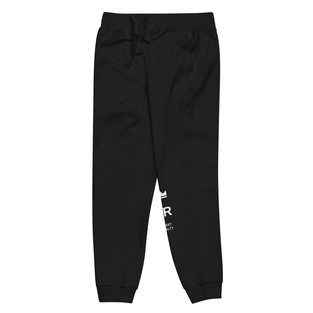 Street Royalty | Sweatpants Fleece Negro — Crown Stack Negro