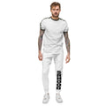 Pantalón Vertical SRHOOD — Blanco — modelo con tatuajes