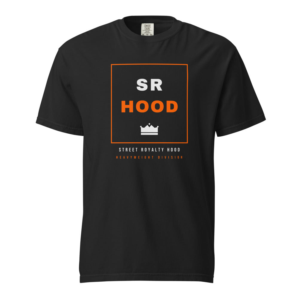 Camiseta heavyweight vintage negra SRHOOD Street Royalty vista frontal