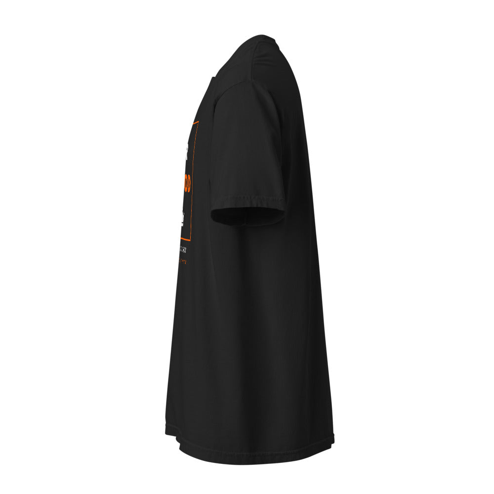 Camiseta heavyweight vintage negra SRHOOD lateral