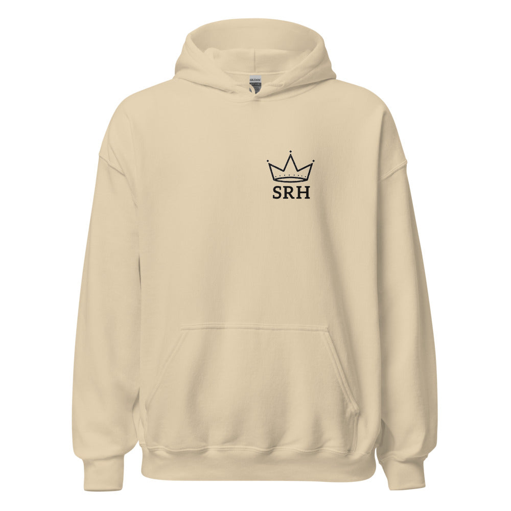 Hoodie Corona SRH arena, vista frontal, diseño pecho izquierdo