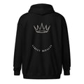Sudadera cremallera Street Royalty Corona Arco color Negro, vista trasera modelo