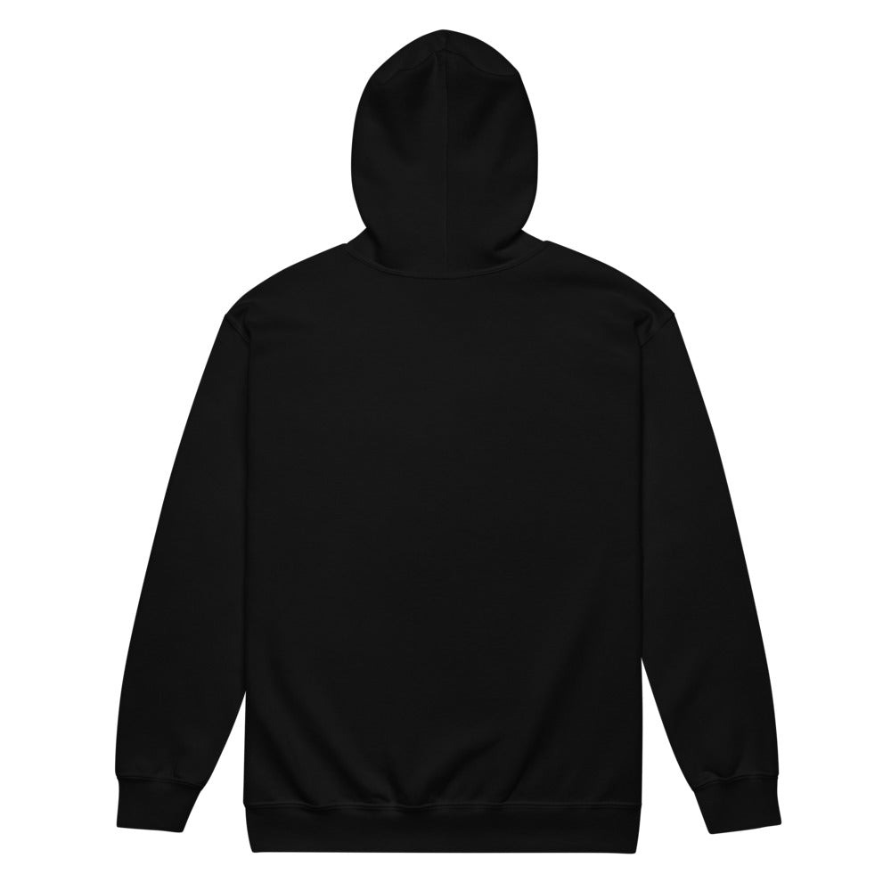 Sudadera cremallera Frecuencia negra — espalda