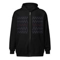 Sudadera cremallera Frecuencia negra — frontal