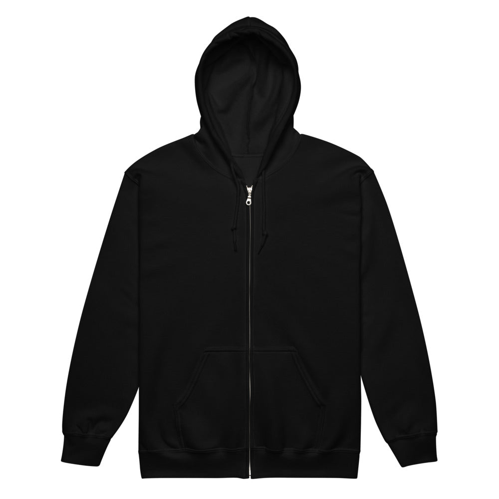 Sudadera cremallera Camo negra — frontal limpio
