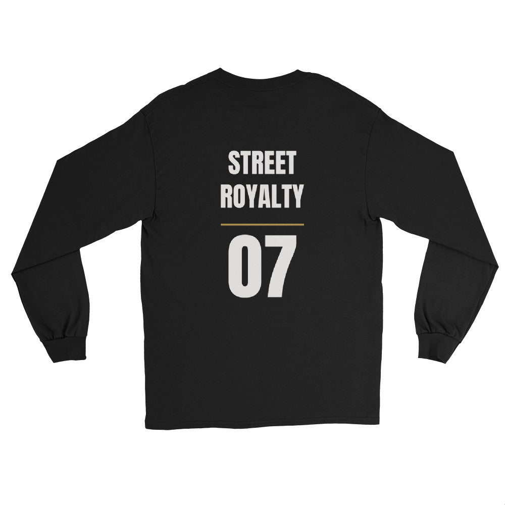 Camiseta manga larga Street Royalty Dorsal 07 color Negro, vista plana trasera