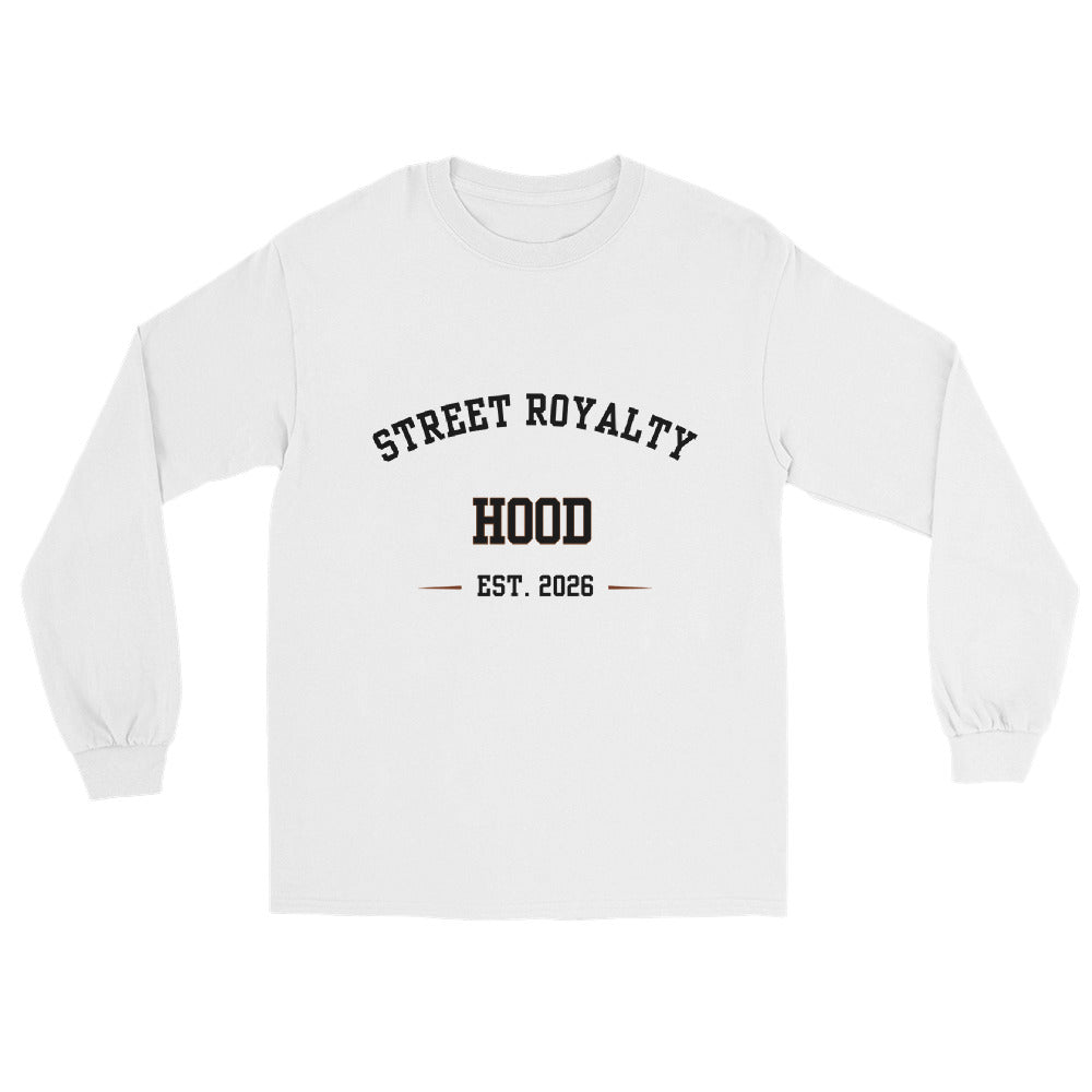 Camiseta manga larga Street Royalty Arco College color Blanco, vista plana frontal