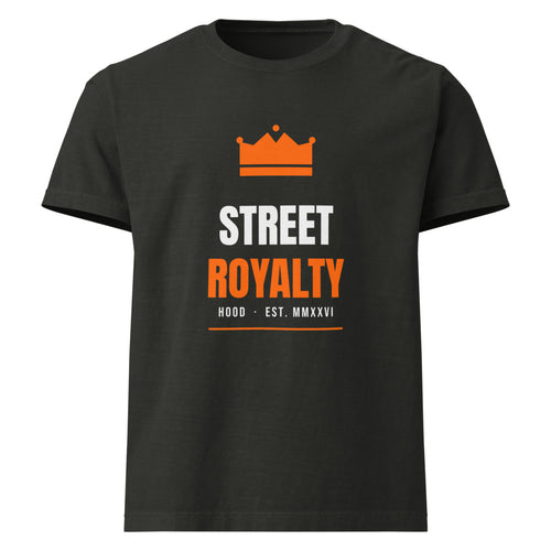 Camiseta oversized washed black SRHOOD Street Royalty vista frontal