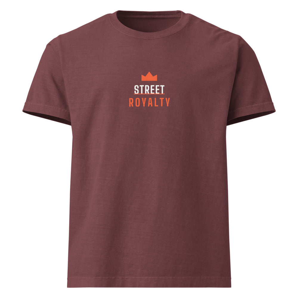 Street Royalty | Camiseta Oversized Granate Lavado — Crown Capsule