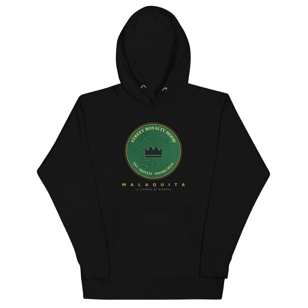 Vista frontal del hoodie Sello de Malaquita