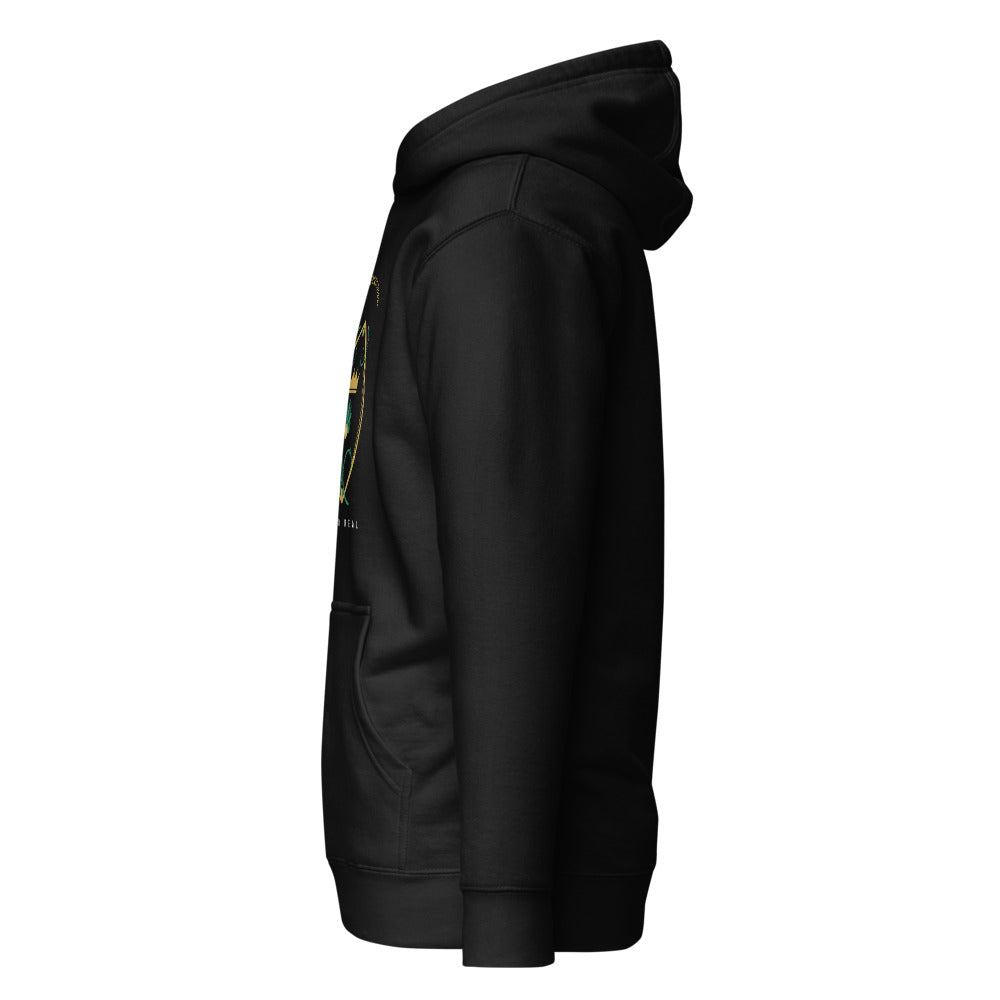Hoodie Premium Seda Real negro — lateral
