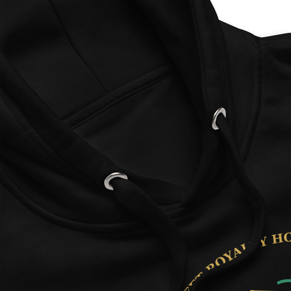 Hoodie Premium Seda Real negro — detalle