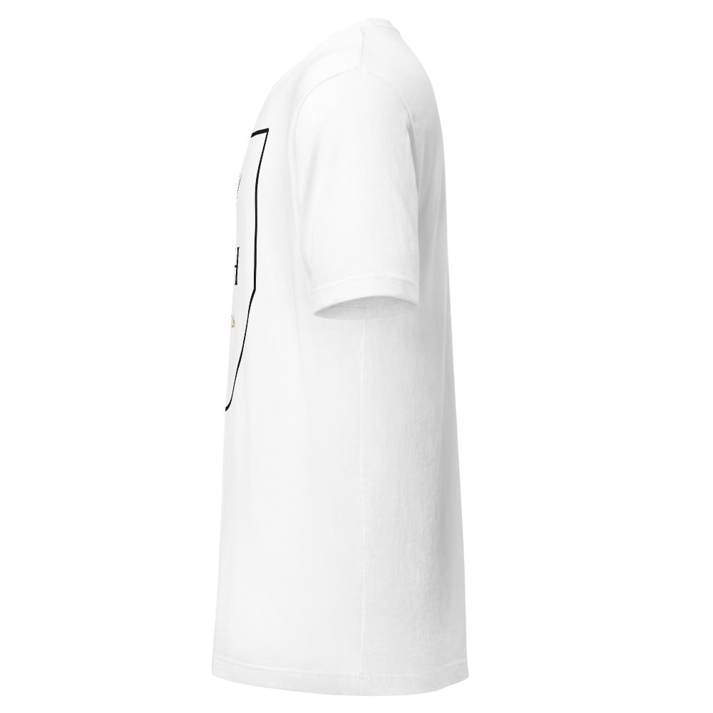 Camiseta Eco Crest SRH color blanco, vista lateral