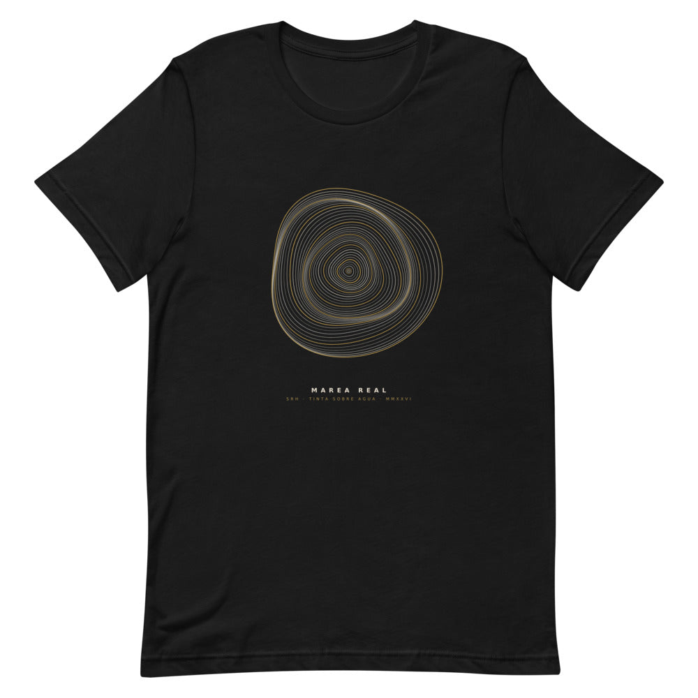 Camiseta Marea Real negra — detalle frontal