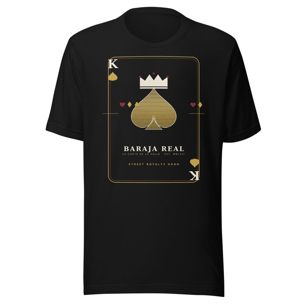 Camiseta Baraja Real negra — frontal