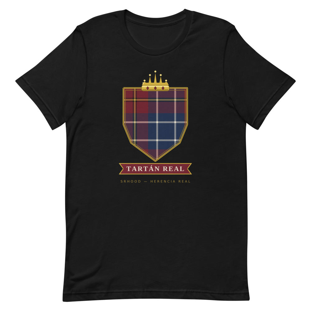 Vista frontal en modelo — Camiseta Tartán Real