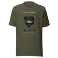 Camiseta Camo Real verde militar — escudo de camuflaje con corona dorada