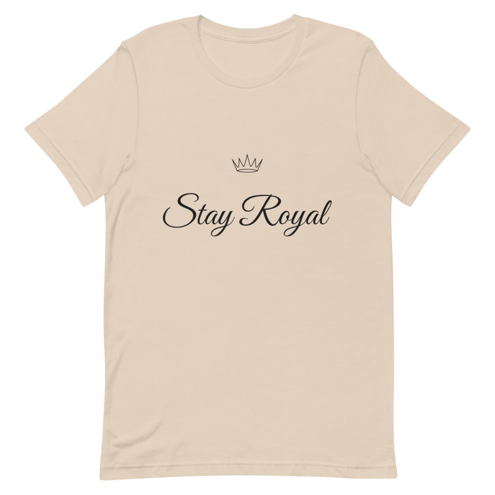 Camiseta crema Street Royalty Stay Royal — vista frontal plana