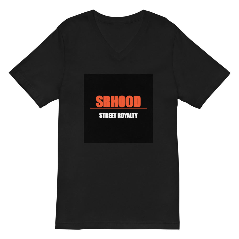 SRHOOD | Camiseta Cuello V Negra — Street Royalty