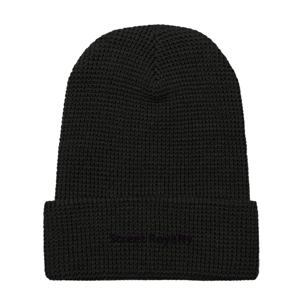 Street Royalty | Beanie Waffle Negro Bordado