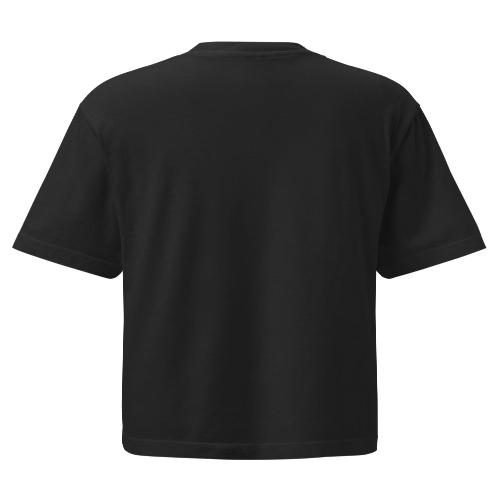 SRHOOD | Camiseta Boxy Heavyweight Mujer Negro — Street Royalty