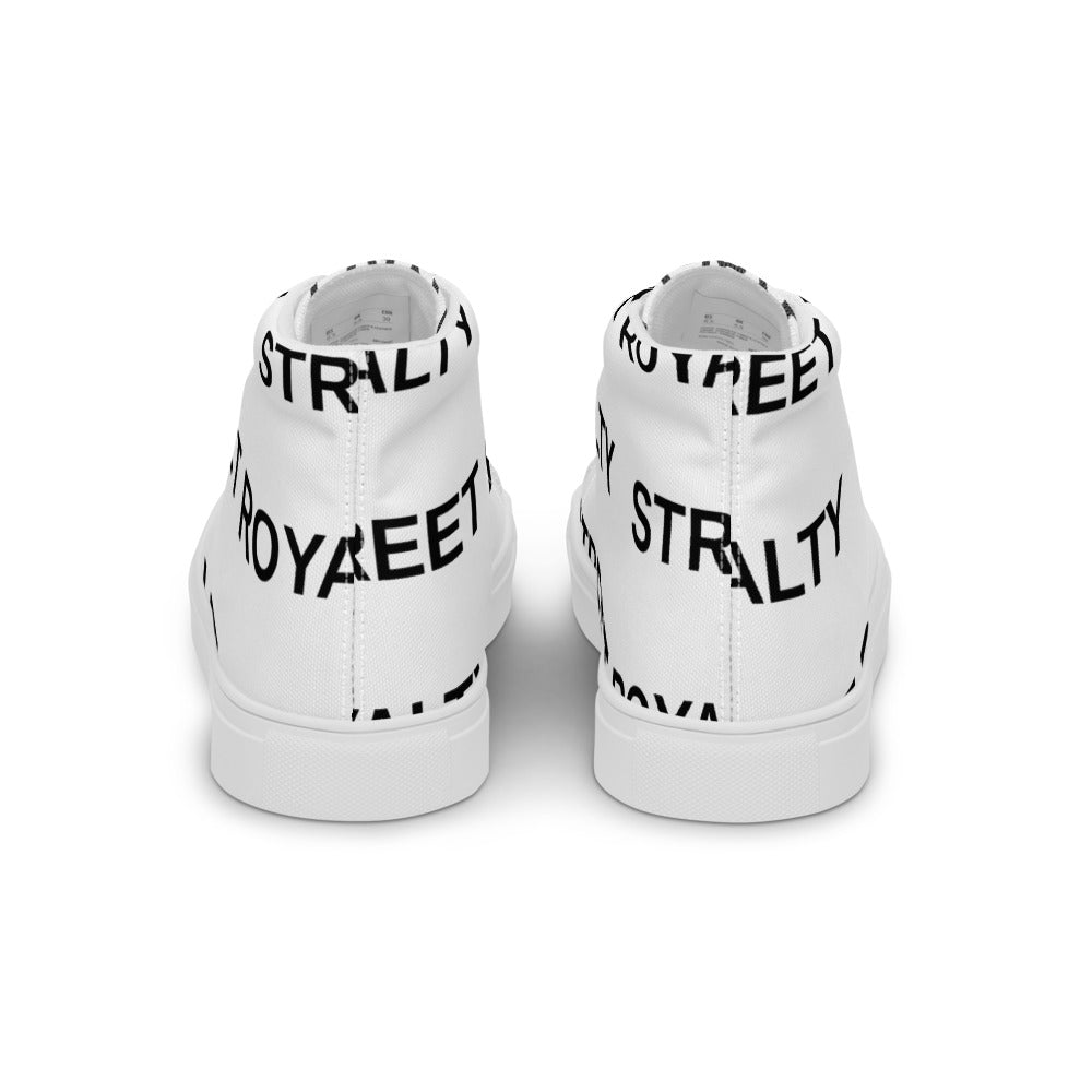Street Royalty | Zapatillas Altas Mujer — Wordmark Blancas