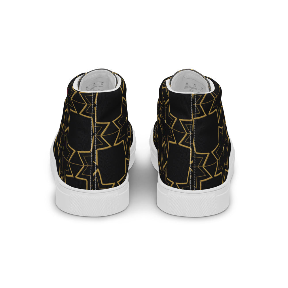 Zapatillas Altas Celosía de Oro mujer — vista trasera