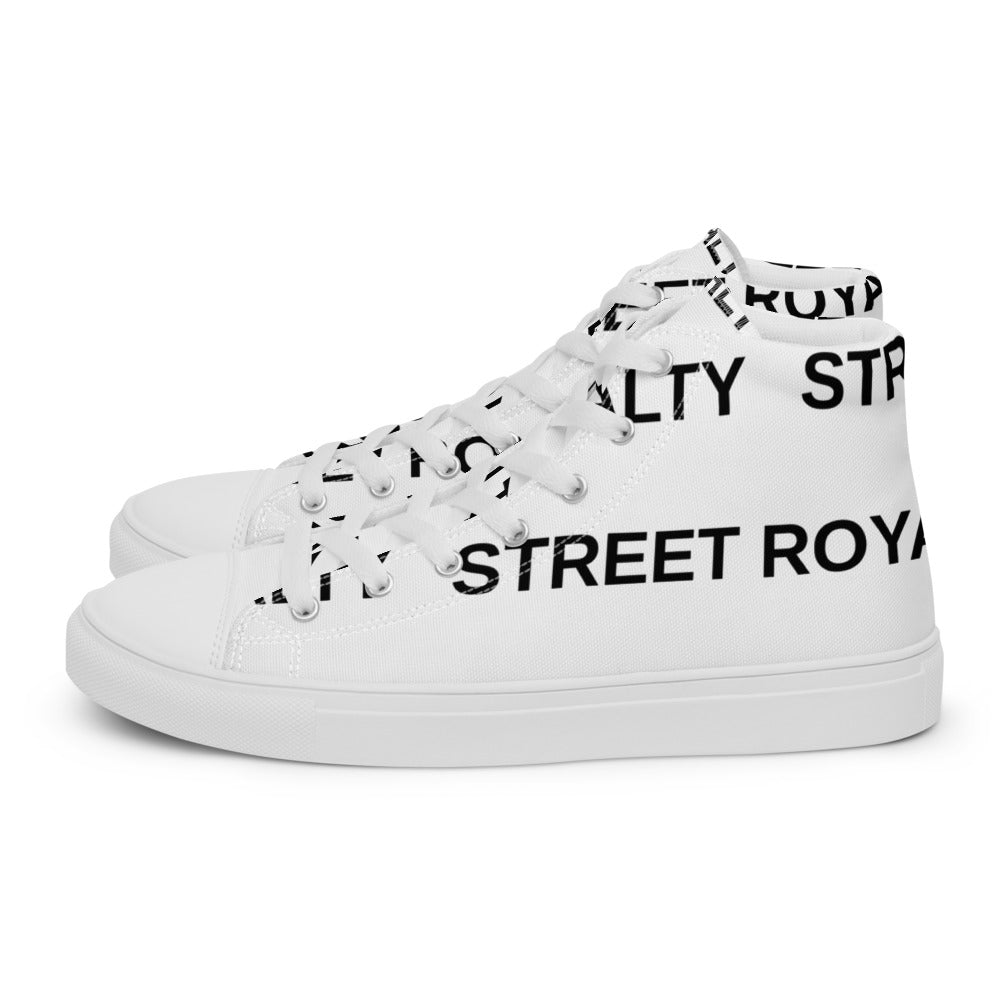 Street Royalty | Zapatillas Altas Mujer — Wordmark Blancas
