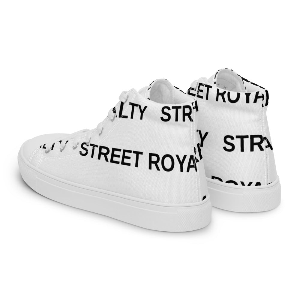 Street Royalty | Zapatillas Altas Mujer — Wordmark Blancas