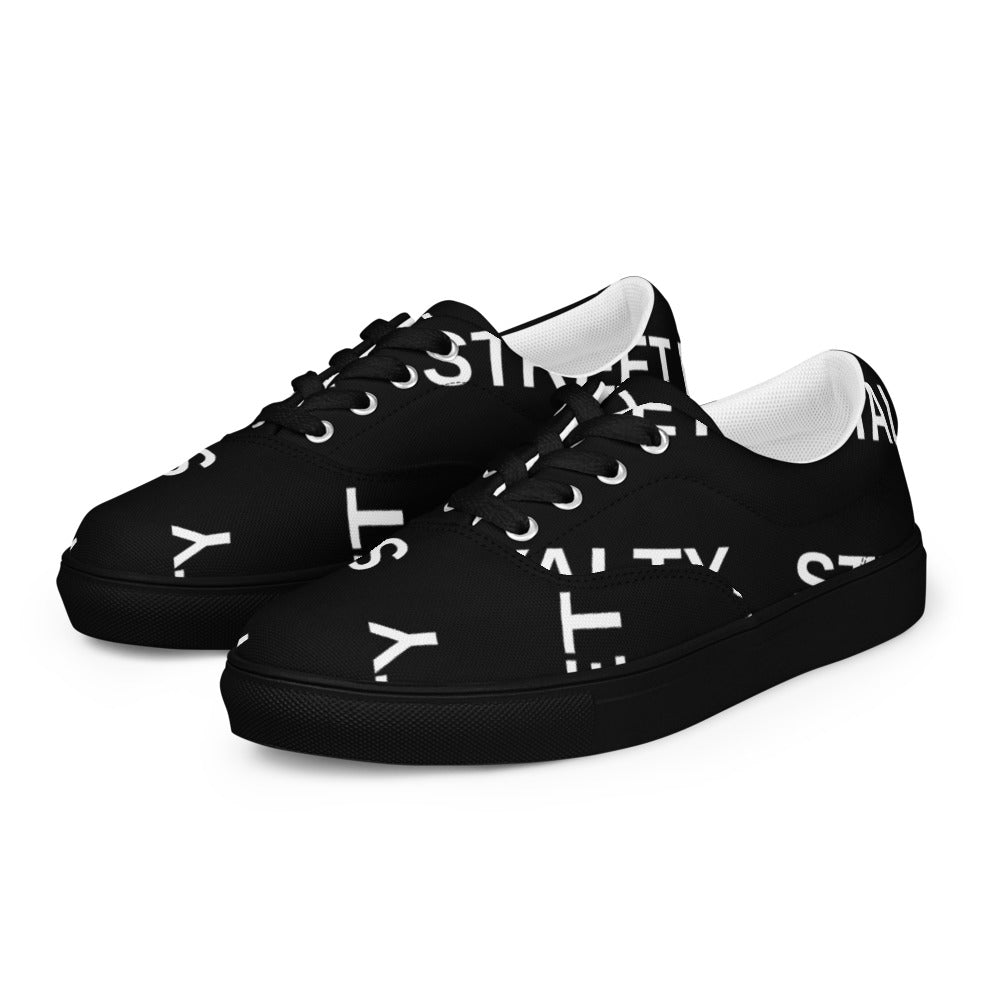 Street Royalty | Zapatillas de Lona Mujer — Diagonal Negras