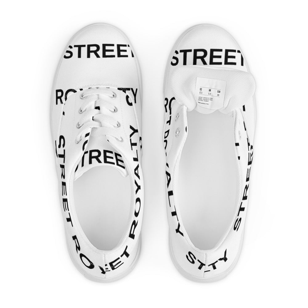 Street Royalty | Zapatillas de Lona Mujer — Wordmark Blancas