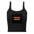 SRHOOD | Top Micro-Rib Mujer Negro — Street Royalty