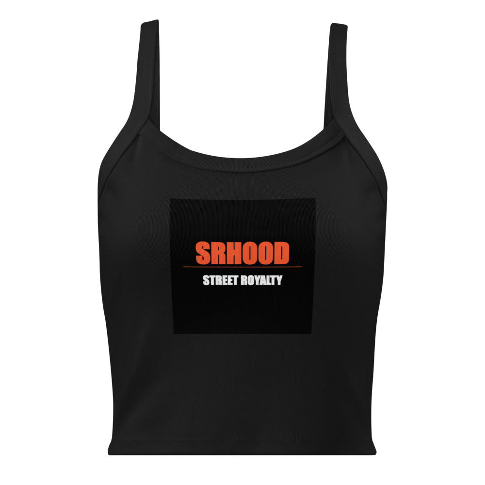 SRHOOD | Top Micro-Rib Mujer Negro — Street Royalty