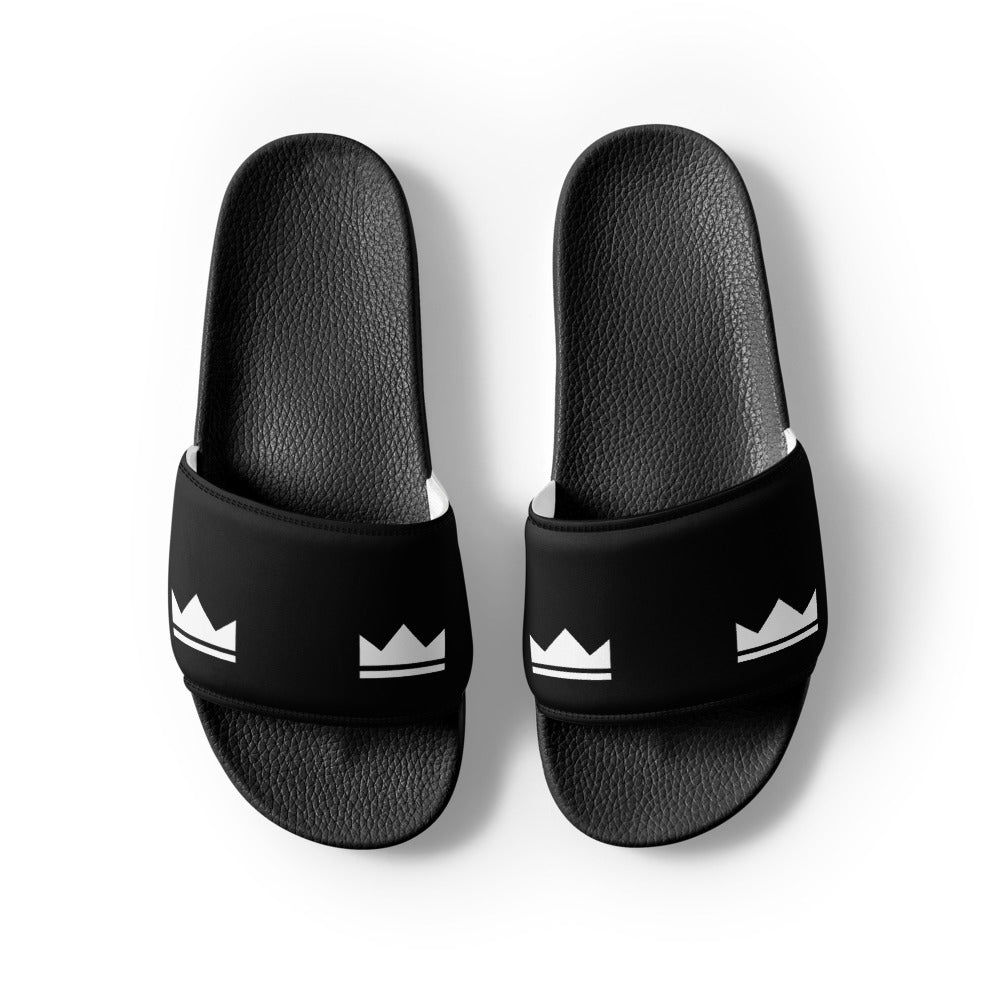 Street Royalty | Slides Mujer — Crown Monogram Negras