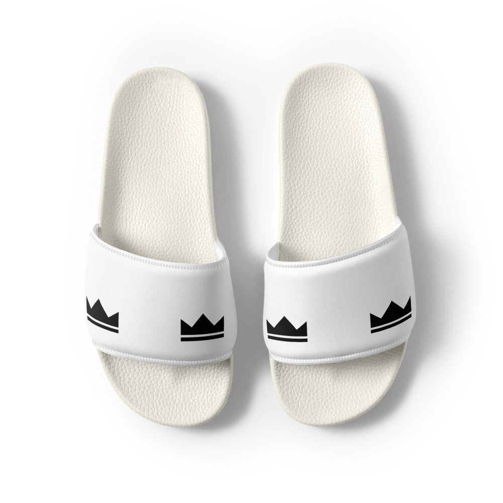 Street Royalty | Slides Mujer — Crown Monogram Blancas
