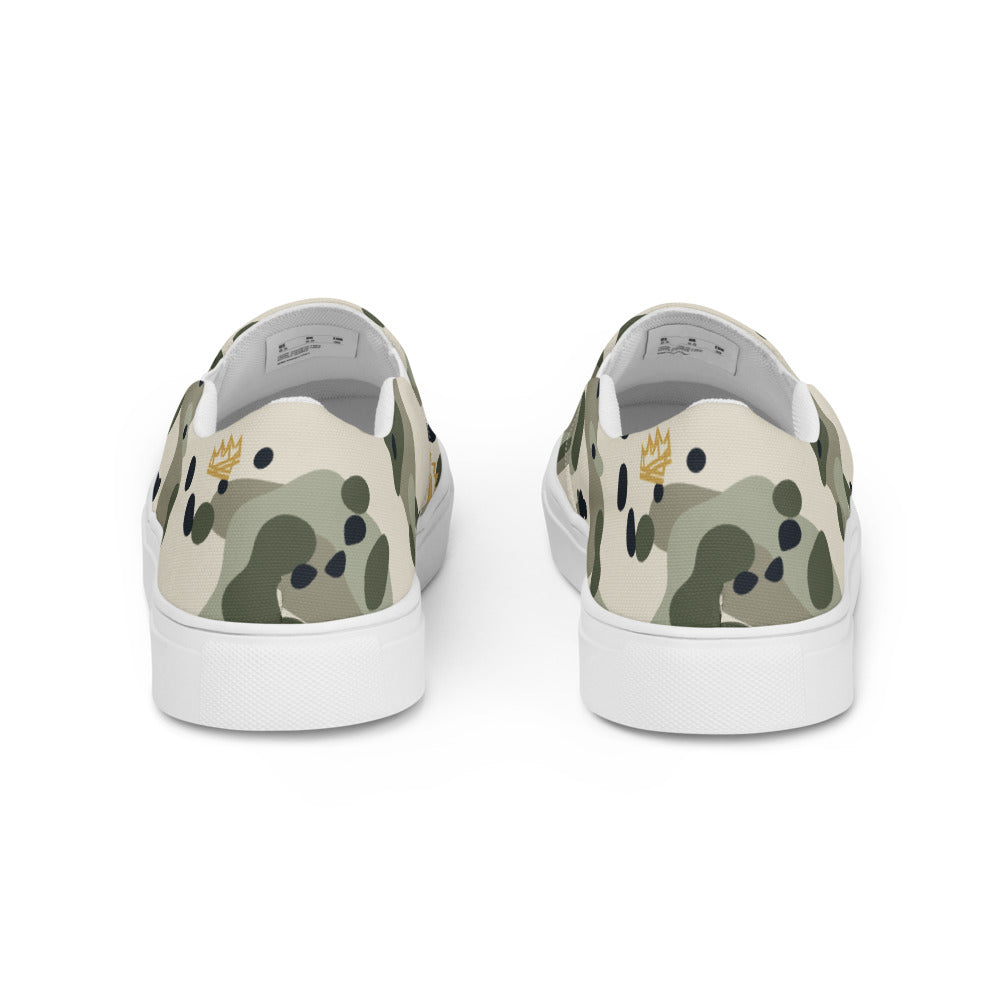 Slip-on Camo mujer salvia — vista trasera